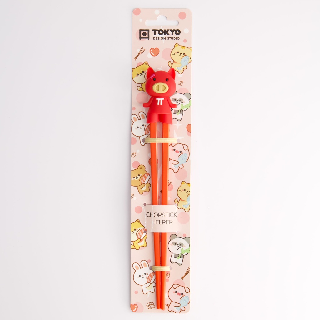Children Chopsticks Pig Red 22cm 4656 6/240