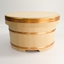 Woodenware Sushi Edo Ohitsu Rice Holder Incl. Lid 04105 33x20cm (15cups) 1/4