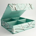 Paper Giftbox 3B 34.3x33.7x9cm Sakura Blue Grey Bowl Set 4pcs #7399 1/6