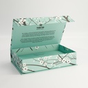 Paper Giftbox 11B 25x16.5x6cm Sakura Blue Grey Sushi Set for: 3pcs  #21345 #21349 & Chopsticks 1/6