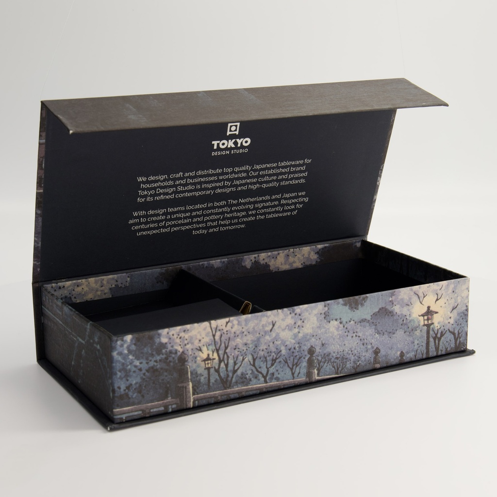 Paper Giftbox 17B 30.5x15.5x6.5cm Sushi Set 3pcs Hashi Black 1/6