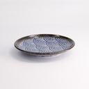 Aisai Seigaiha Plate 19.5x3cm YT-159-014 18566 6/48
