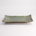 Mino Craft Rectangular Plate Wabi Uguisu 26x17.5x3.5cm FK-SW2302 6/36