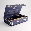 Sakura Navy Sushi Set 2pcs w/ chopsticks 22.5x12.7cm & 8.6x3.6cm 22582