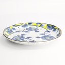 Botan Plate 21.6x2.5cm Yellow/Blue 22598 6/36