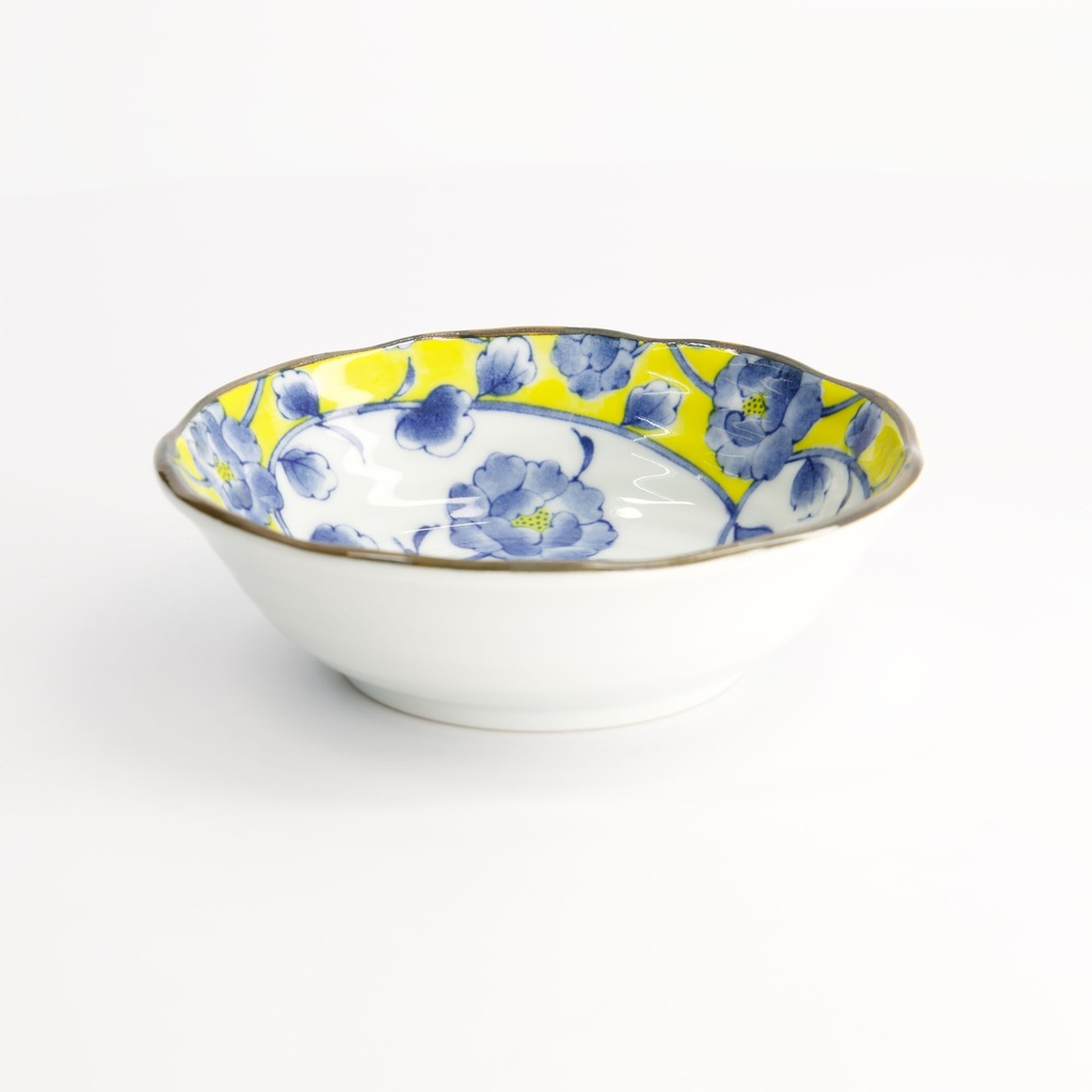 Botan Bowl 13.9x4.1cm Yellow/Blue 22603 12/96