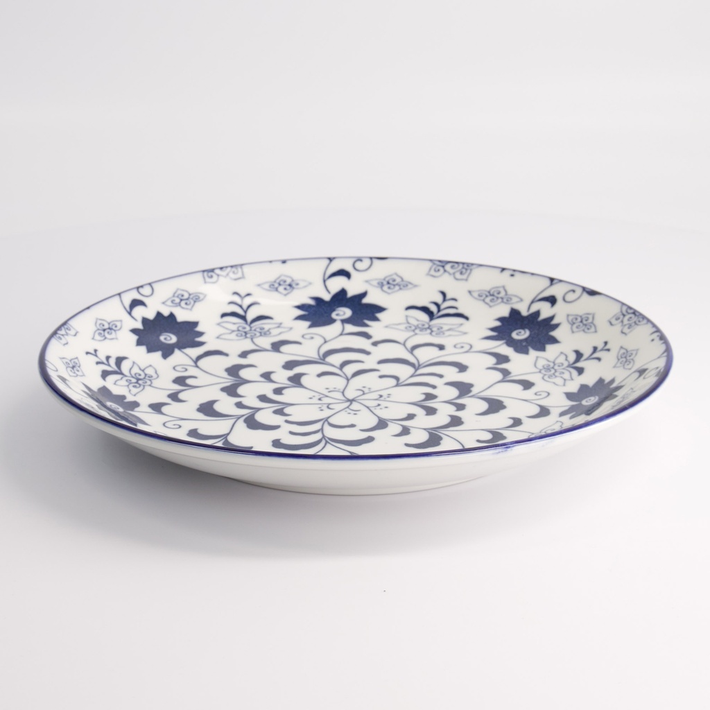 Tokyo Blue Botan Round Plate 25x3.3cm 40-230404 HB-7 6/36