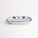 Tokyo Blue Botan Oblong Plate 18.7x13cm 40-230404 HB-8 6/72