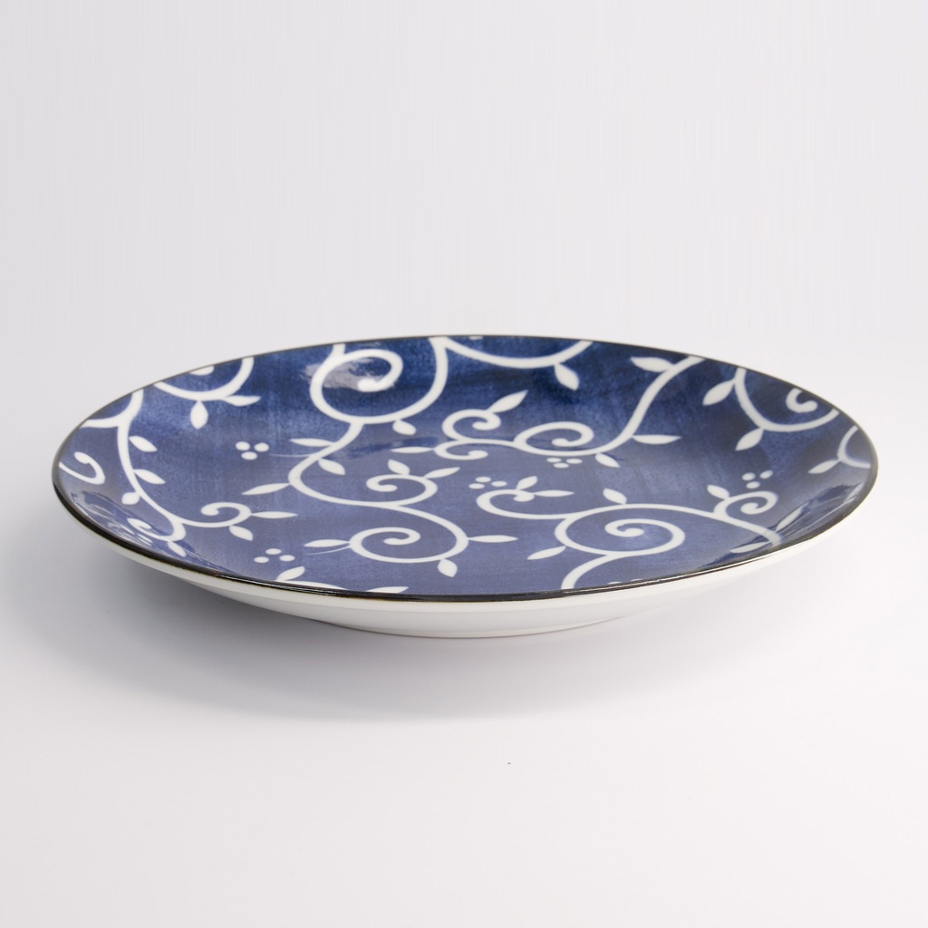 Tokyo Blue Karakusa Round Plate 25x3.3cm 40-230404 HB-19 6/36