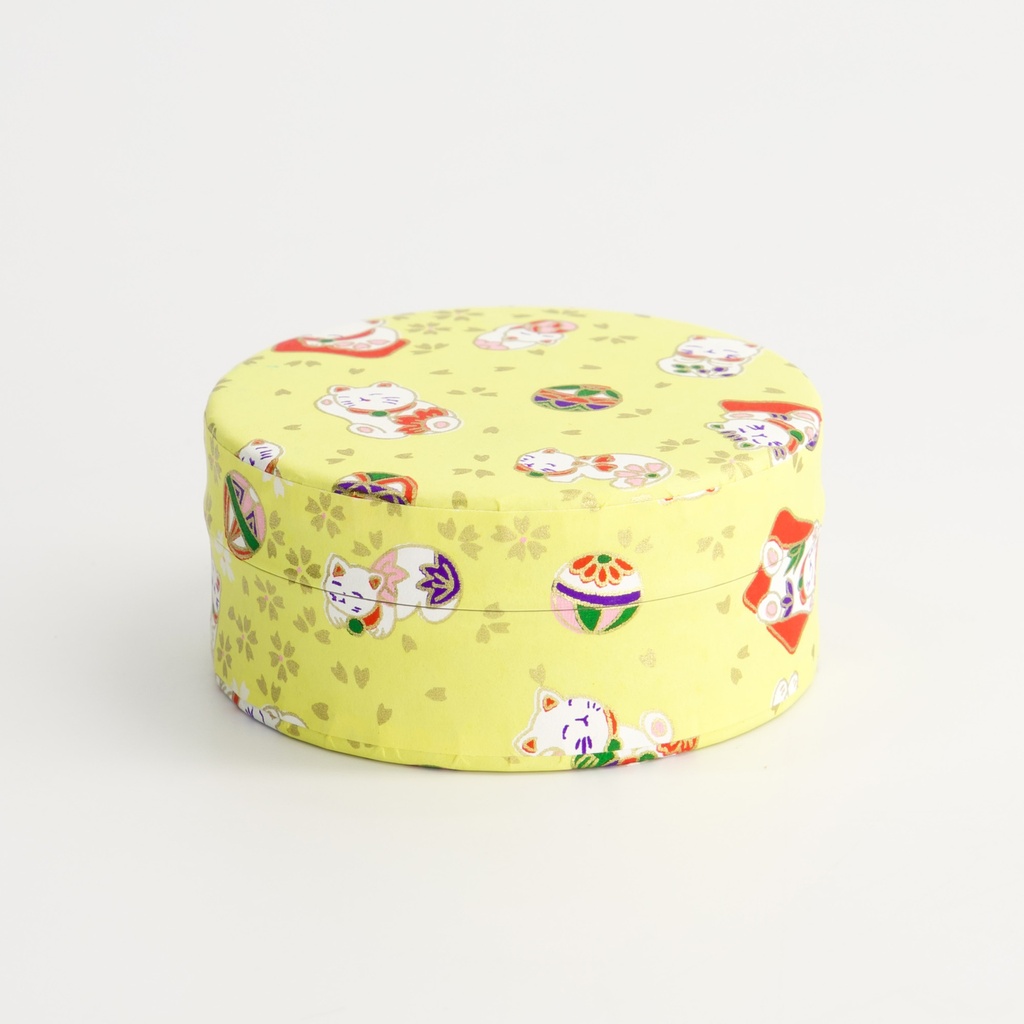 Matcha with Lucky Cat Tea Container 7.5x3.3cm 30g Yellow 21756 1/72