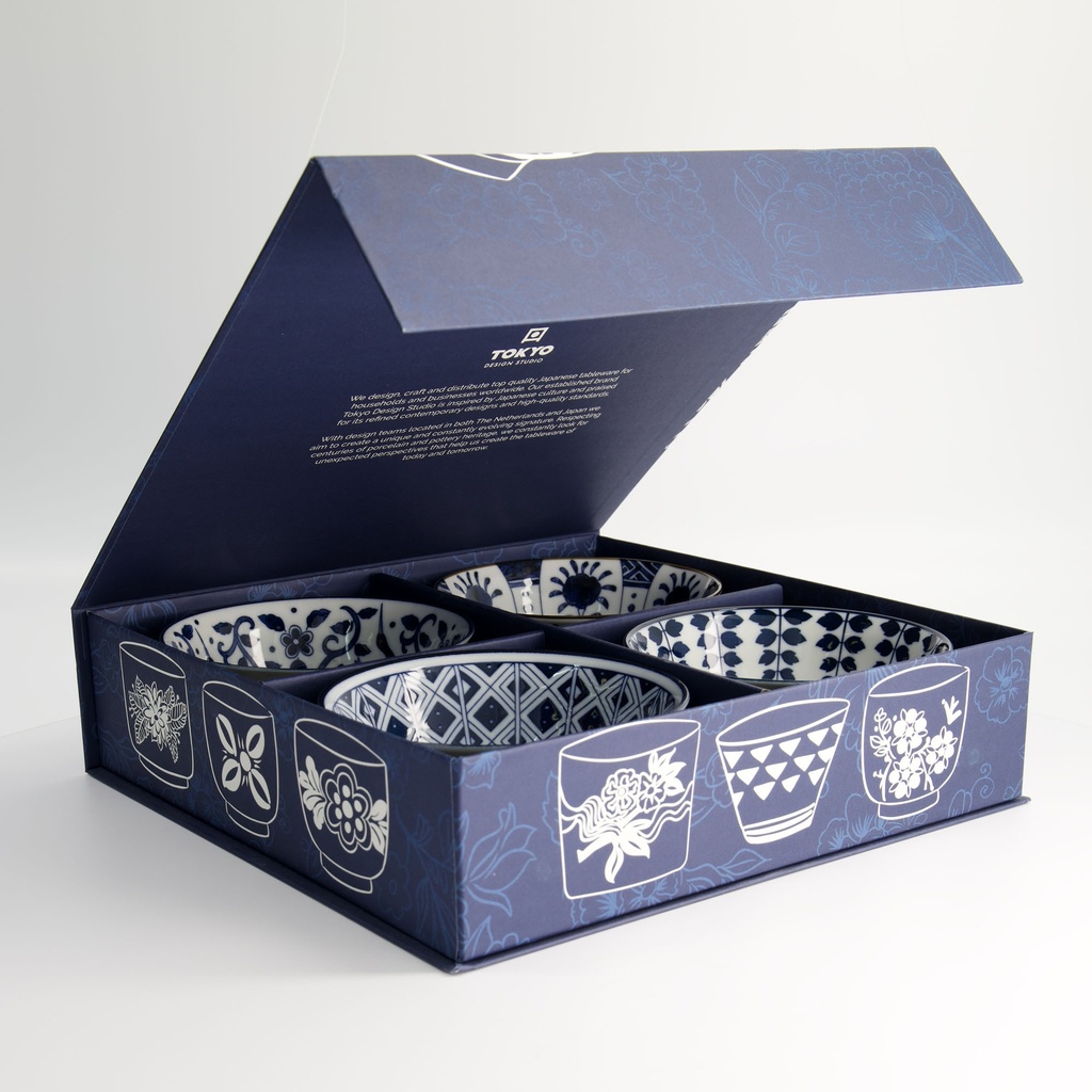 Mixed Bowls 4pcs Bowl Giftset 14.8x7cm 550ml 7C
