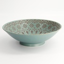 Zahra Shallow Bowl 20.5x4.5cm Green ZAH-14 3/24
