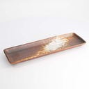 Mino Craft Rectangular Plate 33x10x2.5cm Brown/White 5/40