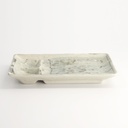 Mino Craft Divided Plate 21x13x2.5cm Light Blue/White 6/48