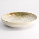 Yukishino Pasta Plate 22x4cm Br/Wh 21423 3/24