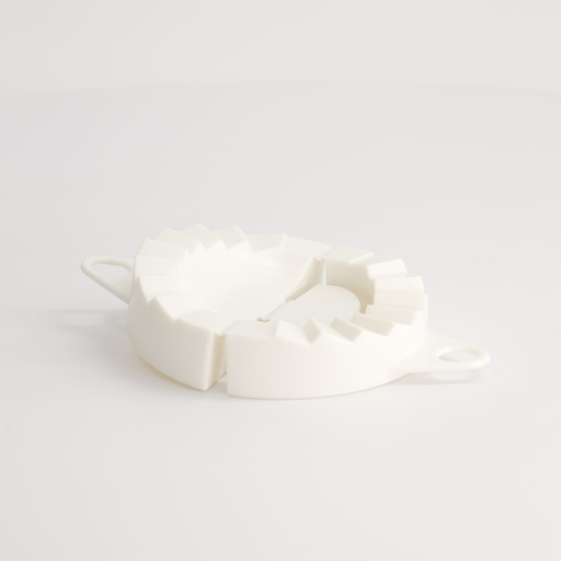 [4187] Kitchen Plastic Gyoza Mold 10x2.5cm 0403-089   12/144