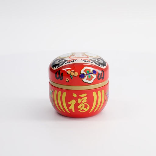 [7789] Tea Container S.S. 8.25cm 100g Daruma Red NT-5866/R 1/100