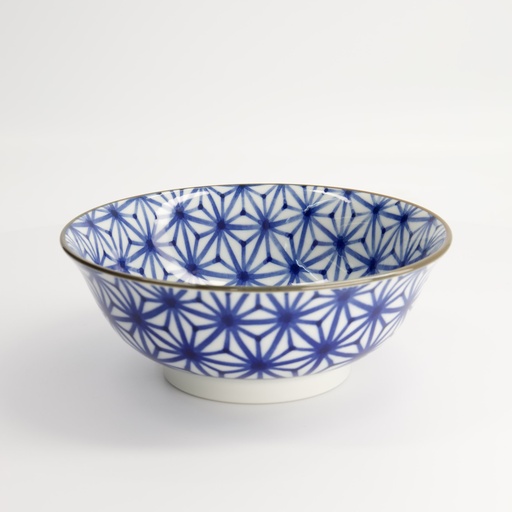 [2285] Mixed Bowls 20.5x8cm 1200ml BL/WH FK-9399/B 3/24