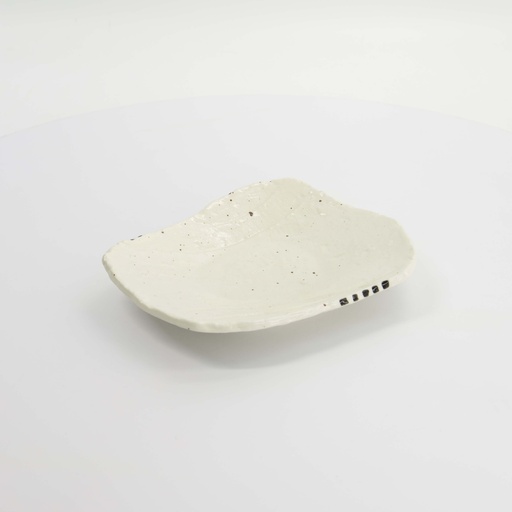 [7242] Mino Craft Rectangular Plate 21x17cm White 6/48