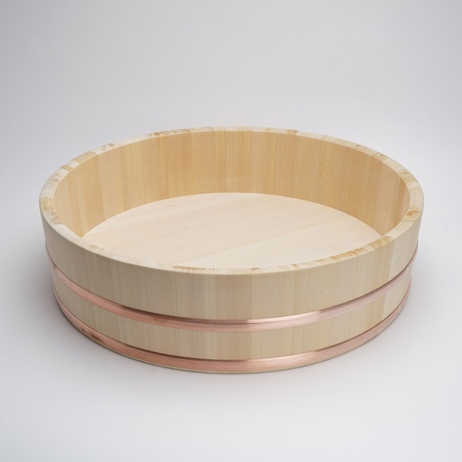 [4337] Wooden Sushi Hangiri w/Copper Hoop Japan Made 66x17.2cm YU-66  (N!) 1/3
