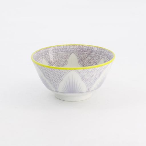 [8966] Lily Flower Tayo Bowl 14.8x6.8 550ml Purple HB-3625/C 6/48