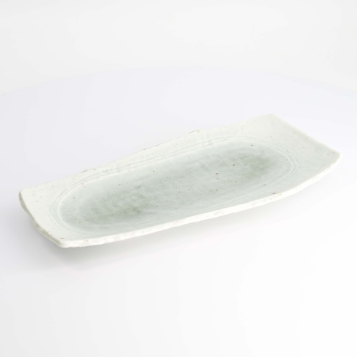 [7850] Mino Craft Rectangular Plate 32.4x16cm White 3/24
