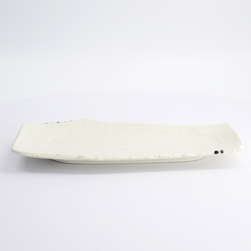 [7852] Mino Craft Rectangular Plate 32.4x16cm White 3/24