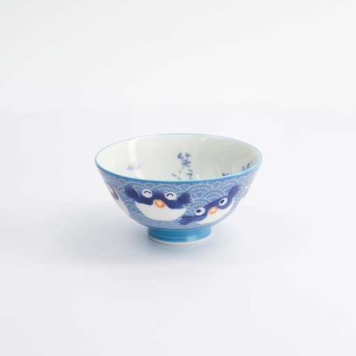 [14970] Kawaii Rice Bowls 11.3x5.8cm 300ml Blowfish Blue HR40/6 5/80