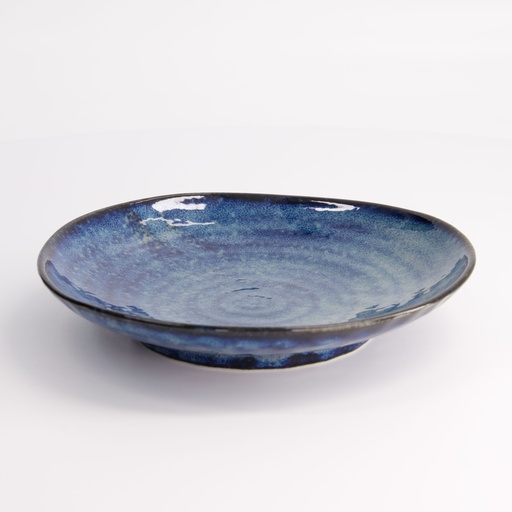 [14519] Cobalt Blue Triangle Plate 18.9x3.5cm  YW-5013 5/40