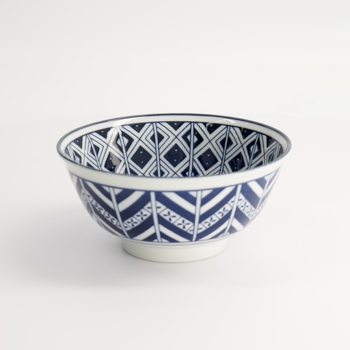 [15405] Mixed Bowls 15x7cm 550ml BL/WH HB-7105 6/48