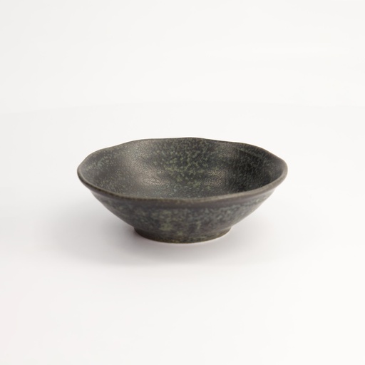 [15541] Onyx Noir Shallow Bowl 14.5x4.4cm 300ml YW-7212/BK 6/96