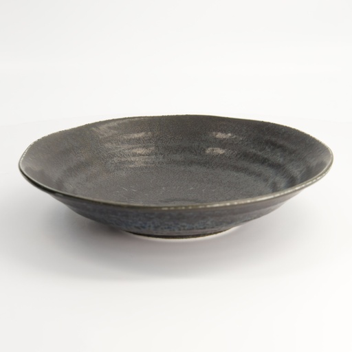 [15544] Onyx Noir Shallow Bowl 25.6x4.5cm YW-7215/BK 3/36