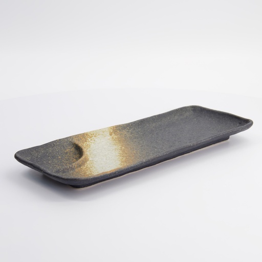 [14324] Mino Craft Rectangular Plate 30.2x12x2.3cm Ob Plate 148-075 1/30