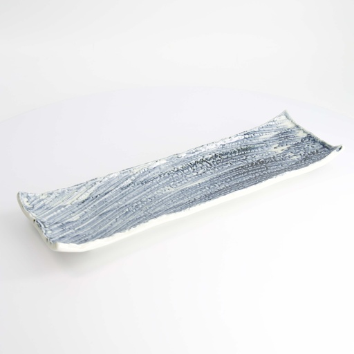 [14327] Mino Craft Rectangular Plate 41x13x4cm Ob Plate 156-115   3/27