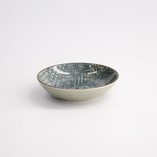 [14358] Sauce Dish Round 10.2x2.5cm Suishaya Blue HB-5853/A  12/192