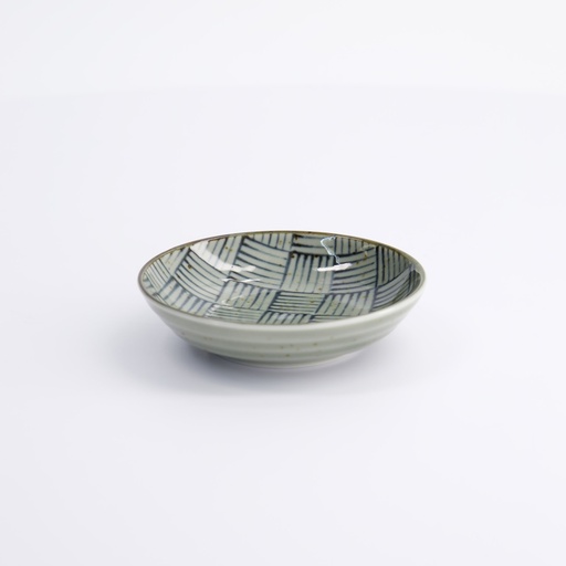 [14359] Sauce Dish Round 10.2x2.5cm Monoyaki Blue HB-5853/B  12/192