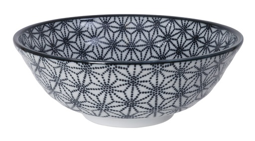 [16055] Nippon Black Ramen Bowl 21x7.8cm 1000ml Star TN-4913/I 3/36