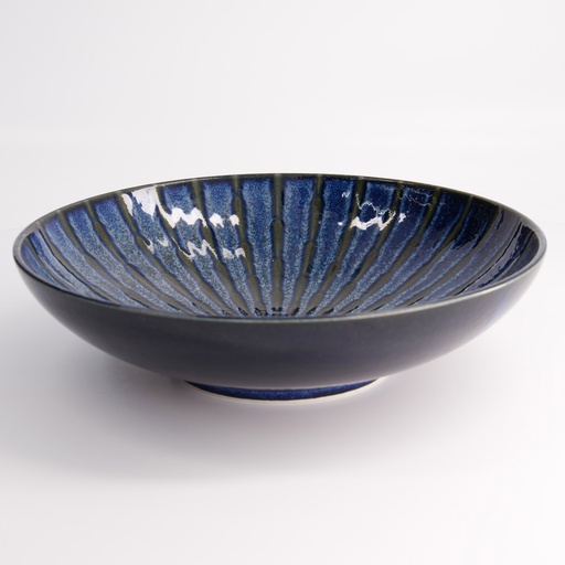 [15892] Cobalt Tokusa Blue Bowl 28.5x7.1cm 2250ml MS-7686/BL 2/12