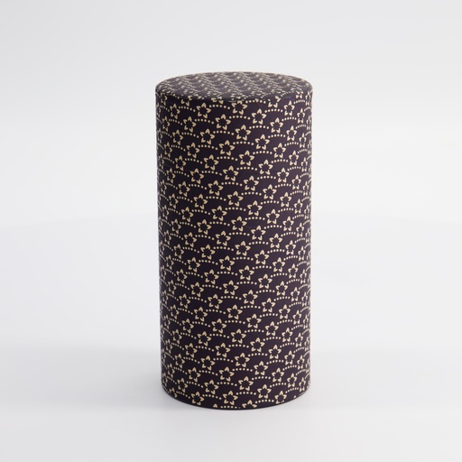 [16191] Tea Container S.S. 7.4x15.5cm 200gr Flower Dark Blue 20202B 1/120
