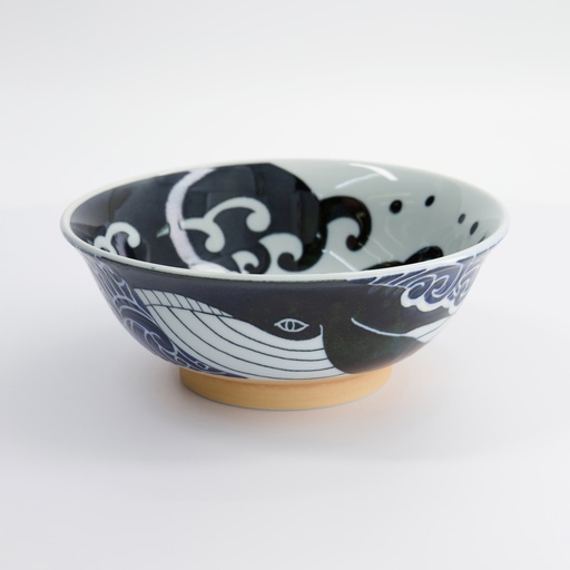 [18331] Kawaii Ramen Bowl Whale 20.3x8cm 800ml MU-8014 5/40