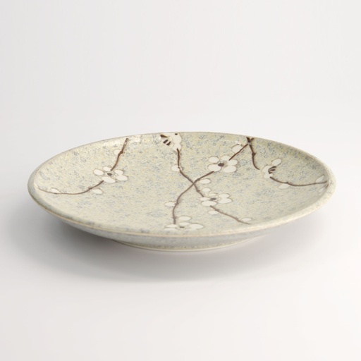 [16612] Grey Soshun Plate 19.5x3cm YT-9978 6/48