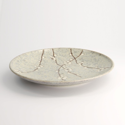 [16613] Grey Soshun Plate 26x3.4cm YT-9979 4/24