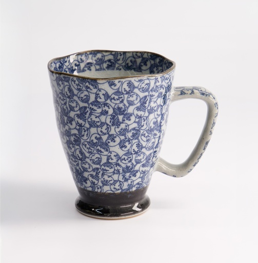 [17724] Mug 9x11cm 400ml Blue/Grey Fan MT-9996/E 6/60