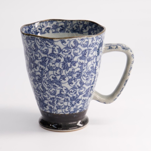 [17724] Mug 9x11cm 400ml Blue/Grey Fan MT-9996/E 6/60