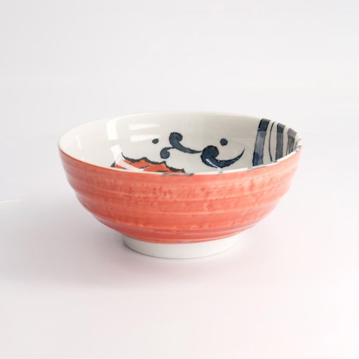 [17791] Seafood Ramen Bowl 18.5x8.2cm 1200ml Snapper Red HB-9930/T 17791 3/24