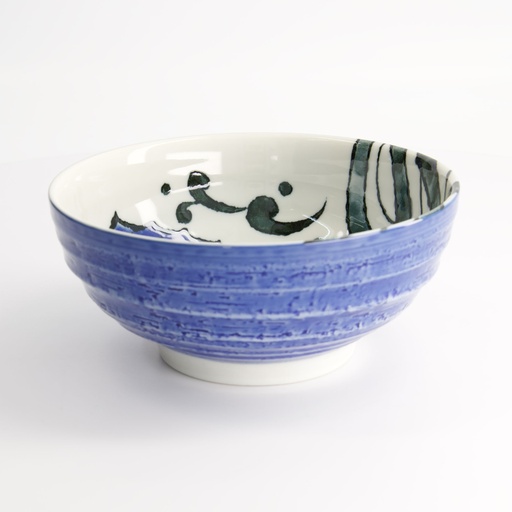 [17792] Seafood Ramen Bowl 18.5x8.2cm 1200ml Snapper Blue HB-9930/TB 17792 3/24