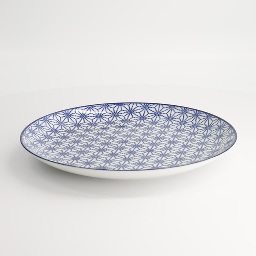 [17957] Nippon Blue Plate 25.7x3cm Star TN-06/F 3/24