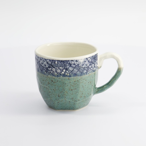 [16862] Craft Mug 8.7x8cm 300ml Green KA-8035/C 1/60