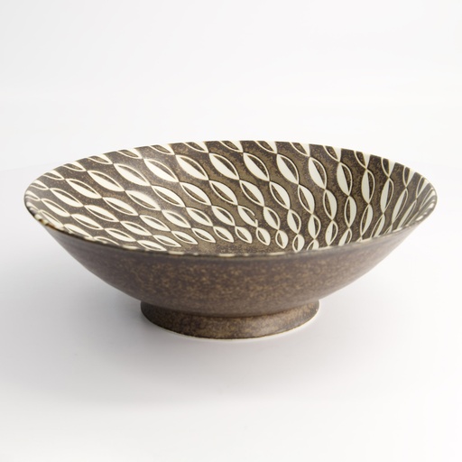[16868] Mixed Bowls Ramen 25.4x7.8cm 1600ml Brown Iga Matte KA-8036/D 3/24