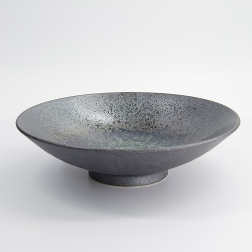[16880] Minoyaki Mori Aya Black Bowl 28x7.7cm 1800ml MS-6861/H 2/16